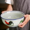 Alta temperatura underglaze cor cock bowl cerâmica noodle bowl pode fairy bowl reverso mingau sopa tigela forte e resistente a danos
