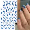 Belleza Total Transfronterizo Nuevas Pegatinas para Uñas Artísticas 3D Dibujos Animados Azul Tinta Lunares Franceses Ballena Pegatinas para Uñas Artísticas