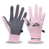 Guantes de Seda de Hielo para Hombre Primavera Verano Medio Dedo Ciclismo Deportes Guantes de Dedo Completo Pantalla Táctil Pesca Transpirables Guantes Finos de Seda de Hielo para Mujer