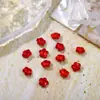 Arte de unhas de celebridade flor de ameixa diamante pontiagudo super brilho cristal transparente rosa champanhe decoração de unha fábrica de diamantes atacado