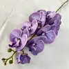 Orquídea Phalaenopsis Artificial 3D Estilo Francês com 9 Flores para Casamento e Decoração de Casa, Adequada para Exibição em Hotéis e Arranjos Florais de Casamento