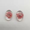 18 * 25 mm Cuentas ovaladas estrelladas Pendientes de Gema del Tiempo Accesorios para puesto de manualidades Joyería de flor seca Encaje para manualidades