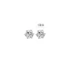 Novos Brincos Runxin Estilo Coreano Simples Moda Cravejado Brilhante Diamante Único Elegante Personalizado Seis Garras Feminino Zircônia