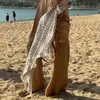 Chal de Seda y Algodón Estilo Bohemio Nuevo Vintage, Bufanda Estilo Old Money Perezoso de Primavera, Bufanda Larga Decorativa de Múltiples Usos