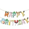 Decoración de Cumpleaños de Princesa para Niños Bandera de Dibujos Animados Spider-Man Minnie Stitch Pancarta de Banderines de Papel
