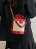 Bolso de Cubo de Mano de Color Contrastante para Mujer 2026 Nuevo Estilo Transfronterizo Moda Trendy del Sudeste Asiático Bolso Cilíndrico Bolso de Hombro Único Cruzado