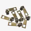 Piezas Cuadradas Chapadas Colgantes Cremallera de Nylon No. 5 Corredera Cremallera sin Candado Cabezal de Cremallera Hebilla de Cuero para Equipaje Cabezal de Cremallera Bidireccional