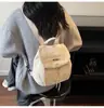 Mochila Casual de Moda Versátil para Mujer, Estilo Nuevo 2026, Personalizada, Todas las Estaciones, Simple, Bloques de Color con Letras, Cordón