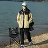 Chaqueta de Protección Solar Estilo Montaña Nueva para Pareja 2025, Unisex con Bloques de Color y Capucha, Chaqueta Exterior tipo Piel, Ligera, Transpirable, Protección UV