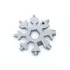 Llave copo de nieve multifuncional 18 en 1 de uso múltiple, combinación de tarjeta de herramienta, tarjeta de herramienta hexagonal de ciruela de uso múltiple
