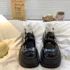 Mocasines de suela gruesa estilo británico para mujeres menudas, nuevos de primavera y otoño 2025, versátiles, de cuero, que aumentan la altura