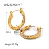 Para agradecer aos novos e antigos clientes, a Jieding oferece brincos versáteis para mulheres, estilo europeu e americano, aço inoxidável banhado a ouro 18k, atacado