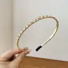 Diadema de Perlas Hecha a Mano de Alta Gama de Moda, Accesorio Versátil para el Cabello Estilo Coreano, Nuevo Pasador de Perlas con Hilo de Pescar