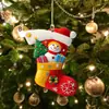 Calcetín de Navidad Plano de Nuevo Producto Transfronterizo Colgante Acrílico Llavero Acrílico