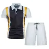 Nueva moda de verano para hombre, polo casual con estampado 3D, cuello camisero, traje casual