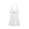 Garota Apimentada Sexy Alça no Pescoço Renda Camisola Feminina Verão Design de Nicho Vazado Costas Abertas Regata Desejo Puro Top Estiloso