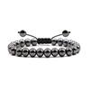 Jóias de Comércio Exterior 8mm Ágata Turquesa Branca Olho de Tigre Pulseira de Cristal Tecida à Mão Pulseira de Casal Atacado Amazon