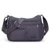 Bolso Cruzado Casual para Viajes Diarios, Nuevo Modelo Transfronterizo, Gran Capacidad, Color Sólido Simple, Bolso de Hombro con Múltiples Compartimentos, Bolso de Nylon para Mujer Estilo Coreano