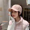 Sombrero de Mujer Otoño Invierno Moda Versátil Agujero para Cola de Caballo Parte Superior Sombrero de Copa Más Terciopelo Cálido Ciclismo al Aire Libre Tejido Sombrero de Pico de Pato