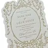 Convite de Casamento de Luxo Personalizado Cortado, Design em Relevo, Inclui Envelope - Produto de Impressão em Papelão