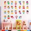 Layout Quarto Infantil Adesivos de Altura de Girafa Decoração de Parede Jardim de Infância Adesivos de Parede Adesivos de Desenho Animado Papel de Parede Autoadesivo