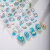 Cyansea Verão Férias na Praia Adesivos para Unhas de Filhote de Cachorro Adesivos DIY 3D em Relevo Adesivos Decorativos Autoadesivos DIY