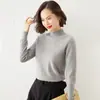 Nuevo Tejido de Punto de Cuello Semi Alto para Mujer Otoño Invierno Estilo Corto Suéter de Punto Color Sólido Holgado Suéter Engrosado Capa Base Personalización Transfronteriza