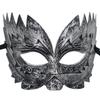 Halloween Nueva Máscara de Media Cara Máscara Misteriosa Retro Mascarada de Alto Sentido Cosplay Romano Samurai