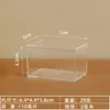 Caixa de Armazenamento Retangular de Plástico Transparente com Tampa, Display Acrílico para Cartão Modelo, Caixa de Embalagem para Presente para Aquarismo