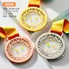 Medalla de Cristal Competición de Maratón Campeón Infantil Medalla de Oro Honor Estudiante Placa Metálica