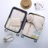 Bolsa de almacenamiento para viaje juego de siete piezas bolsa de almacenamiento para clasificación de ropa de maleta engrosada de viaje juego de 7 piezas fabricante