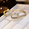 Pulsera de plata con baño de cobre y diamantes completos de lujo ligero transfronteriza para mujer, moderna, simple, joyería de circón de alta gama, pulsera versátil de estilo europeo y americano