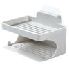 Estante de jabón de doble capa Lavabo Baño Sin perforaciones Montado en la pared Doble capa Jabonera Baño Sin perforaciones Estante de almacenamiento