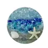 Apanhador de Sol de Vidro do Mar Mais Vendido Transfronteiriço, Decoração Plana Romântica de Acrílico para Casa com Ondas do Oceano e Tema de Praia