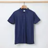 Camiseta de manga corta para hombre, versátil, corte holgado, talla grande, polo con cuello camisero, fina de color liso para verano, camiseta de manga corta para hombre casual de negocios