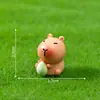 Huevo de Pascua de Peluche de Capibara para Decoración de Jardín, Adorno DIY, Pieza de Exhibición de Escritorio