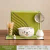 Conjunto de Caixa de Presente Fofa de Matcha Conjunto de Chá de Cerâmica Ferramentas Batedor de Chá Fabricante Atacadista Transfronteiriço Fornecimento TK Shopee Dropshipping