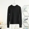 Lulu Bling Mismo Estilo Otoño e Invierno Pulóver Térmico con Capucha Capa Base Running Deportes Cálido Yoga Top de Manga Larga