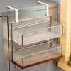 Cesta colgante para estante lateral de refrigerador para film transparente, organizador de snacks, cesta colgante de almacenamiento para cocina, estante de almacenamiento