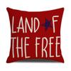 Nueva funda de almohada del Día de la Independencia de Amazon, almohada decorativa para sofá con estampado de estrella de cinco puntas, venta al por mayor