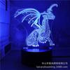Lámpara de escritorio LED con luz nocturna 3D de dinosaurio acrílico creativo, especial para regalo navideño colorido.