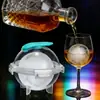 Transfronterizo individual nuevo whisky vino silicona PP grande hockey sobre hielo redondo molde de hielo DIY 2 4 6 juego