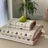 Cubrecama acolchado de algodón de doble cara estilo coreano, lavado a alta temperatura con arena, disponible para las cuatro estaciones, cubierta para tatami Kang, sábana antideslizante