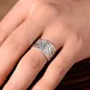 Anillo Cabeza de Dragón Zodiacal Supremo Transfronterizo Europeo y Americano para Hombre Dominante Retro Joyería de Mano Anillo de Calavera Punk Personalidad