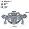 Accesorios de Hierro Forjado Accesorios de Arte de Aluminio Imitación Puerta de Hierro Flores Decorativas Placa Base Cuadrada Soldable Cabeza de Flor para Puerta Flor de Hierro Lámina de Hierro Flor