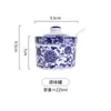 Porcelana azul y blanca boca poco profunda Tienda de fideos Shaanxi Tazón para Liangpi Tazón comercial para piel de fideo salpicada de aceite Tazón para fideos mixtos Tazón para Roujiamo Cerdo estofado
