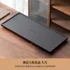 Bandeja de té de piedra negra imitación, juego de té integrado totalmente automático, uso doméstico, adecuado para té kung fu, compatible con placas de inducción, mesa de té grande para sala de estar, material natural