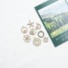 Accesorios DIY de Joyería Estilo Coreano Patrón de Corazón Incrustado con Pedrería Aleación Collar Pulsera Dije Único Pequeño Amuleto Accesorio