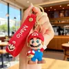 Llavero de Mario de Dibujos Animados Llavero de Muñeca Suave de PVC Creativo Colgante para Mochila Escolar de Estudiante Máquina de Ganchos Venta al por Mayor