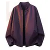 Chaqueta Cortavientos Impermeable M-8XL para Hombre Primavera Otoño Color Sólido Cuello de Béisbol Top para Hombre Manga Larga Holgada Casual Chaqueta Control